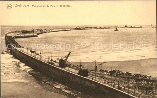Zeebrugge vue generale mole - zeebrugge, du