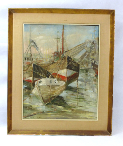 Zeebrugge großes bild - großes, Ölbild