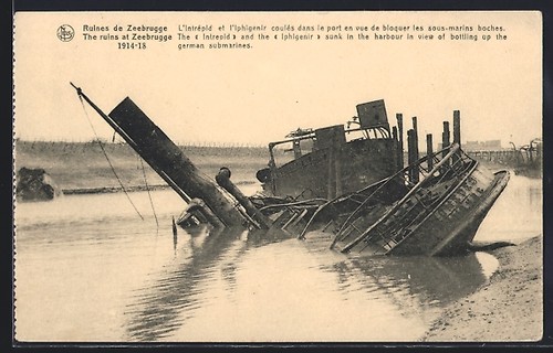 Zeebrugge gesunkenes schiff - gesunkenes,
