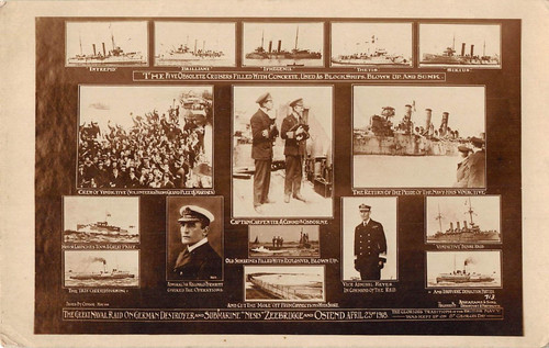 Postkarte navy wwi zeebrugge - postkarte,